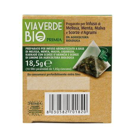 Infuso Malva, Melissa E Scorze D'arancia Biologico 20 Filtri 37 G -   