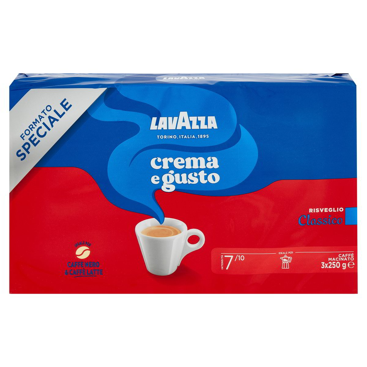 CAFFÈ MACINATO CREMA E GUSTO CLASSICO 3 PZ LAVAZZA - DupliClick